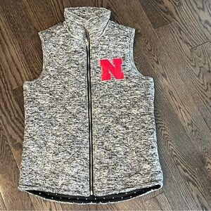 Gameday Couture Women's Heather Gray Nebraska Cornhuskers Vest Size Medium